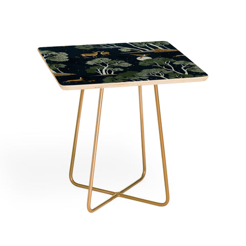 Gyaneshwari Dave | Pineconedream A Forest Awakens Full Moon Side Table