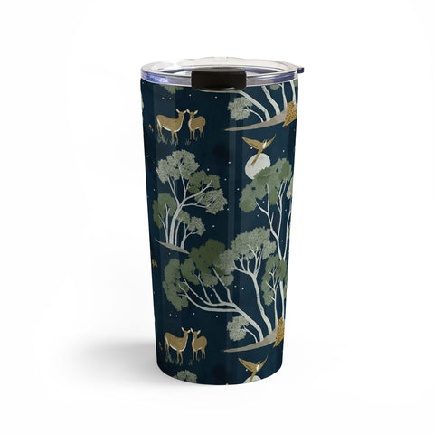 Gyaneshwari Dave | Pineconedream A Forest Awakens Full Moon Travel Mug