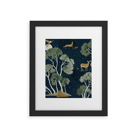 Gyaneshwari Dave | Pineconedream A Forest Awakens Full Moon Framed Art Print