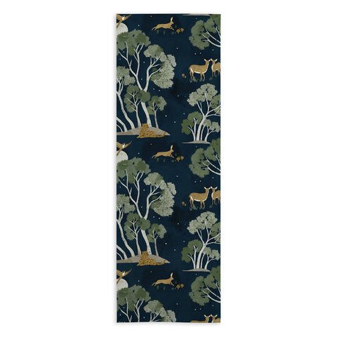 Gyaneshwari Dave | Pineconedream A Forest Awakens Full Moon Yoga Towel