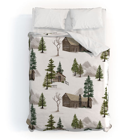 Gyaneshwari Dave | Pineconedream Cozy In Pines Duvet Cover