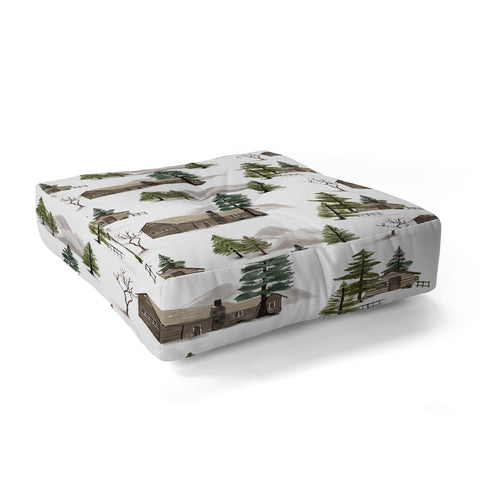 Gyaneshwari Dave | Pineconedream Cozy In Pines Floor Pillow Square