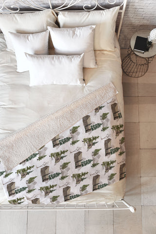 Gyaneshwari Dave | Pineconedream Cozy In Pines Fleece Throw Blanket