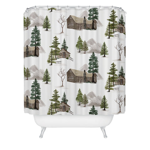 Gyaneshwari Dave | Pineconedream Cozy In Pines Shower Curtain