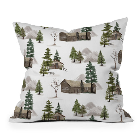 Gyaneshwari Dave | Pineconedream Cozy In Pines Outdoor Throw Pillow