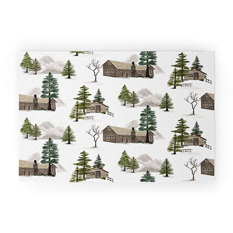 Gyaneshwari Dave | Pineconedream Cozy In Pines Welcome Mat