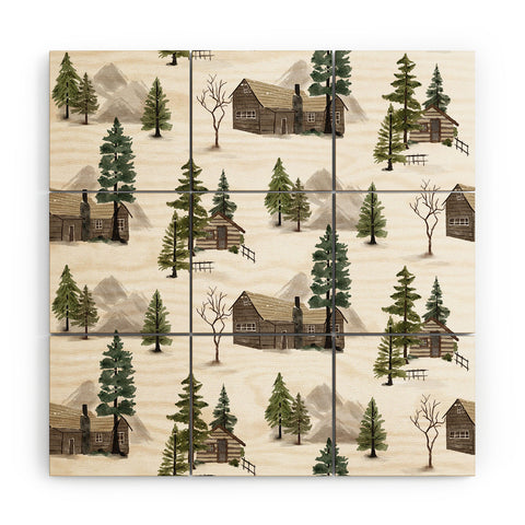 Gyaneshwari Dave | Pineconedream Cozy In Pines Wood Wall Mural