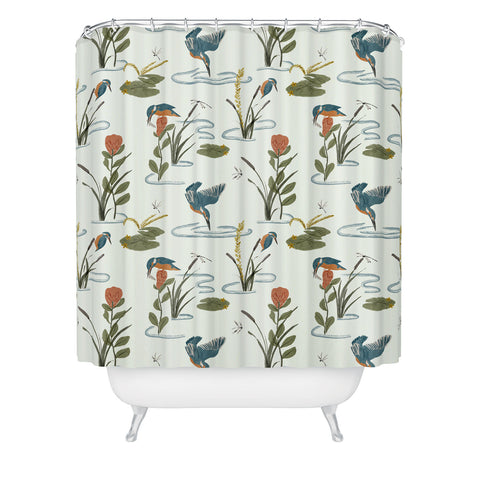 Gyaneshwari Dave | Pineconedream Flying Jewels Shower Curtain