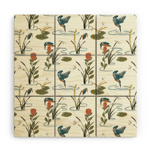 Gyaneshwari Dave | Pineconedream Flying Jewels Wood Wall Mural