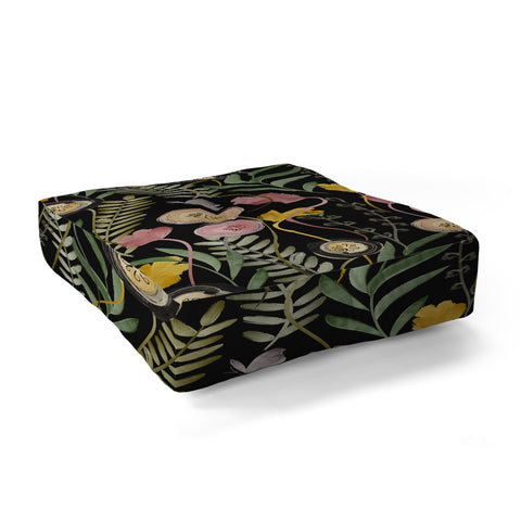 Gyaneshwari Dave | Pineconedream Meadow Noir Floor Pillow Square