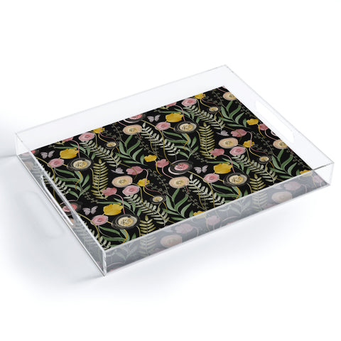 Gyaneshwari Dave | Pineconedream Meadow Noir Acrylic Tray