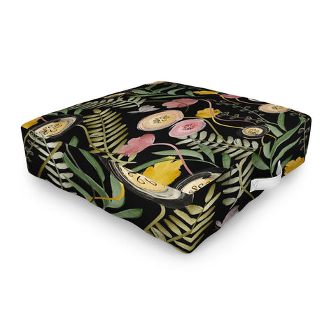 Gyaneshwari Dave | Pineconedream Meadow Noir Outdoor Floor Cushion