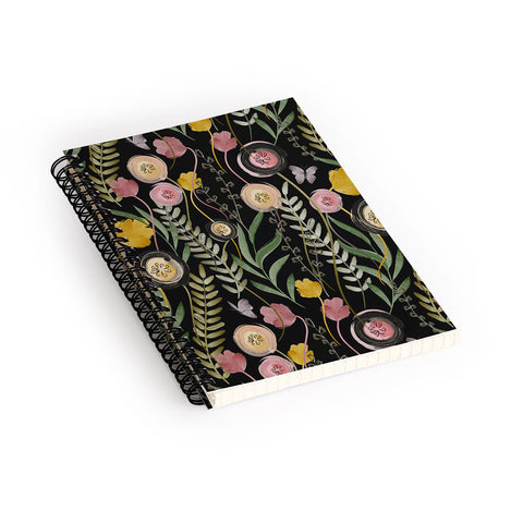 Gyaneshwari Dave | Pineconedream Meadow Noir Spiral Notebook