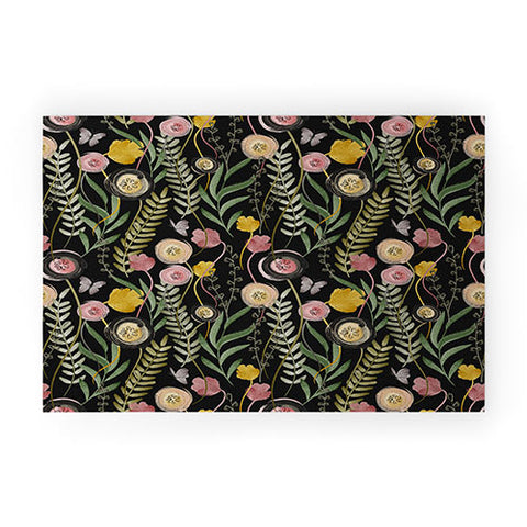 Gyaneshwari Dave | Pineconedream Meadow Noir Welcome Mat