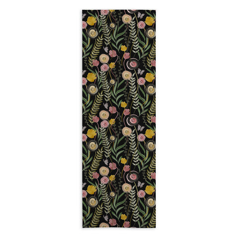 Gyaneshwari Dave | Pineconedream Meadow Noir Yoga Towel