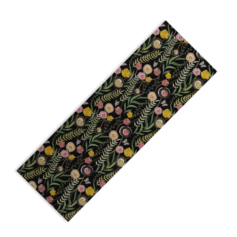 Gyaneshwari Dave | Pineconedream Meadow Noir Yoga Mat
