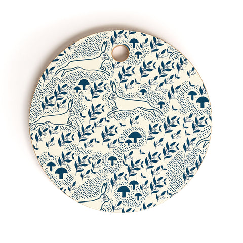 Gyaneshwari Dave | Pineconedream Moonshine Bunny Cutting Board Round