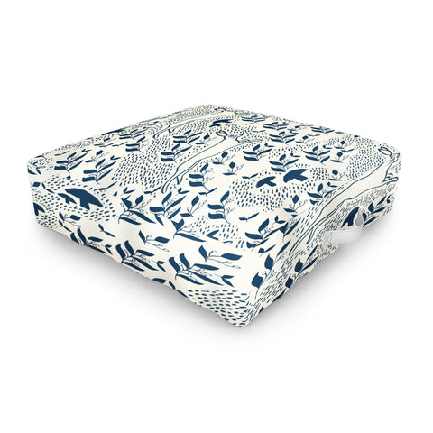 Gyaneshwari Dave | Pineconedream Moonshine Bunny Outdoor Floor Cushion