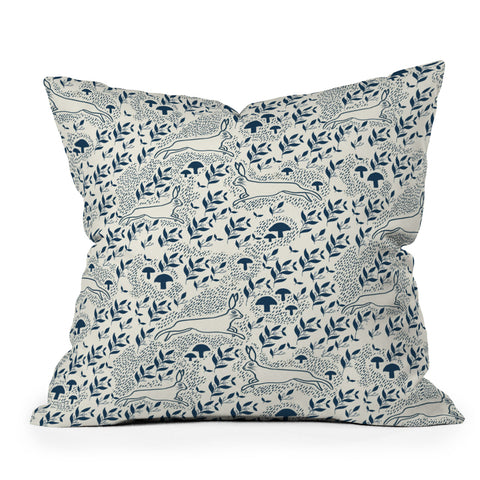 Gyaneshwari Dave | Pineconedream Moonshine Bunny Throw Pillow