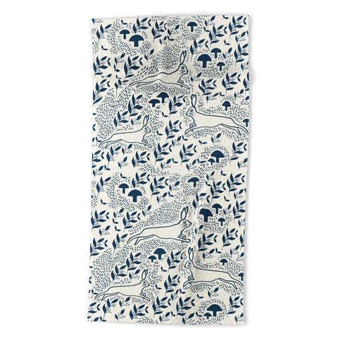 Gyaneshwari Dave | Pineconedream Moonshine Bunny Beach Towel