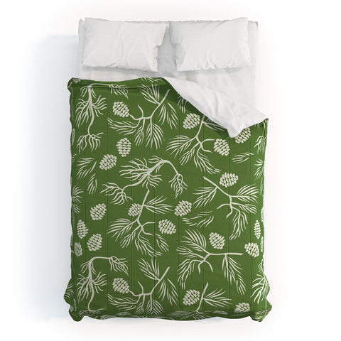 Gyaneshwari Dave | Pineconedream Pine Branches Comforter