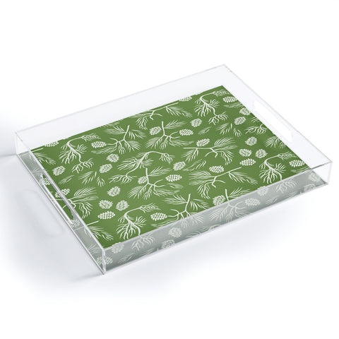 Gyaneshwari Dave | Pineconedream Pine Branches Acrylic Tray