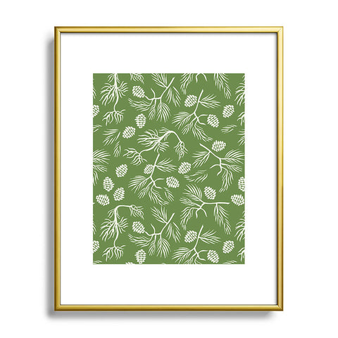 Gyaneshwari Dave | Pineconedream Pine Branches Metal Framed Art Print