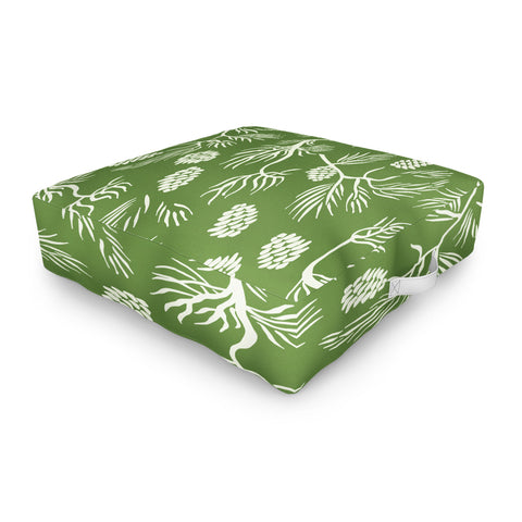 Gyaneshwari Dave | Pineconedream Pine Branches Outdoor Floor Cushion