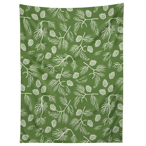 Gyaneshwari Dave | Pineconedream Pine Branches Tapestry