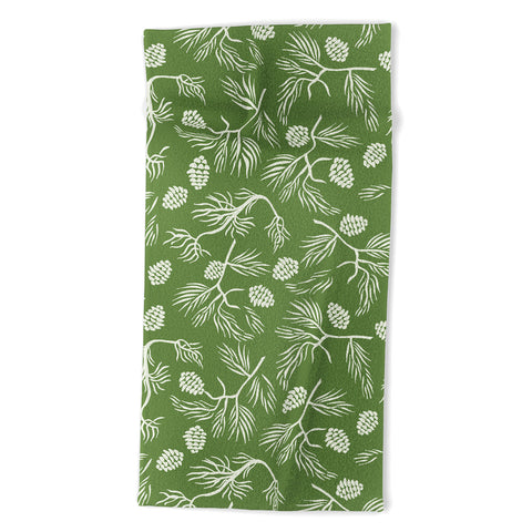 Gyaneshwari Dave | Pineconedream Pine Branches Beach Towel