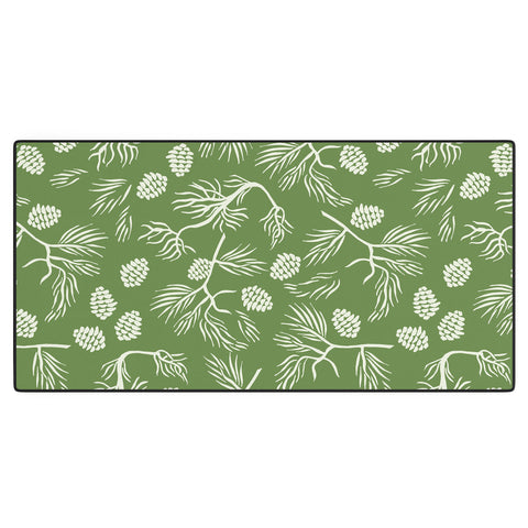 Gyaneshwari Dave | Pineconedream Pine Branches Desk Mat