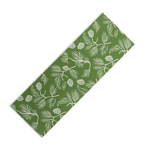Gyaneshwari Dave | Pineconedream Pine Branches Yoga Mat