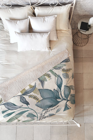 Gyaneshwari Dave | Pineconedream Winter Hues Fleece Throw Blanket