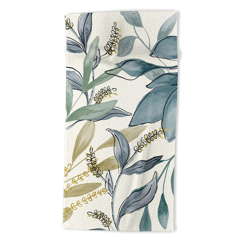 Gyaneshwari Dave | Pineconedream Winter Hues Beach Towel