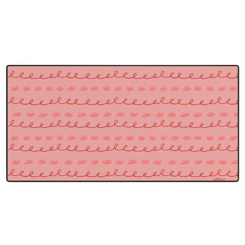 H Miller Ink Illustration Abstract Cookie Pattern Doodle Desk Mat