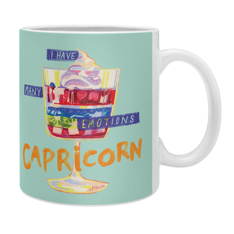 H Miller Ink Illustration Capricorn Feelings in Pastel Green Coffee Mug