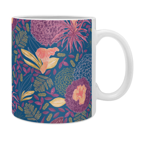 H Miller Ink Illustration Forest Full of Wild Mushrooms Coffee Mug