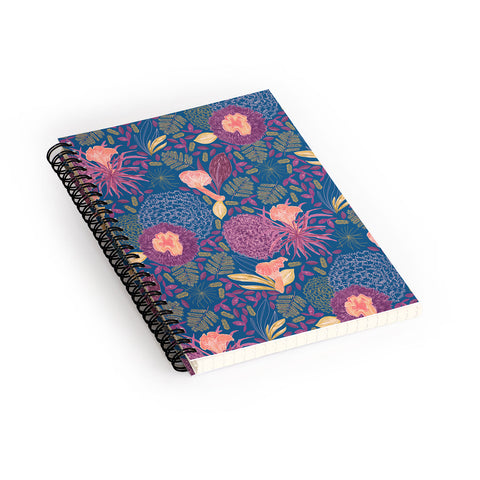 H Miller Ink Illustration Forest Full of Wild Mushrooms Spiral Notebook
