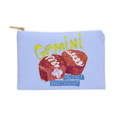H Miller Ink Illustration Gemini Twins in Lavender Blue Pouch