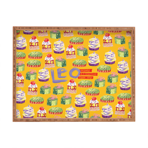 H Miller Ink Illustration Leo Birthday Treats in Orange Rectangular Tray
