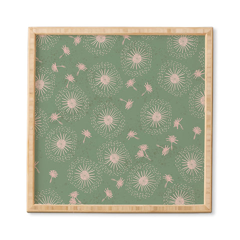 H Miller Ink Illustration Make A Wish Dandelion Pattern Framed Wall Art