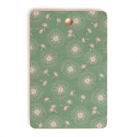 H Miller Ink Illustration Make A Wish Dandelion Pattern Cutting Board Rectangle