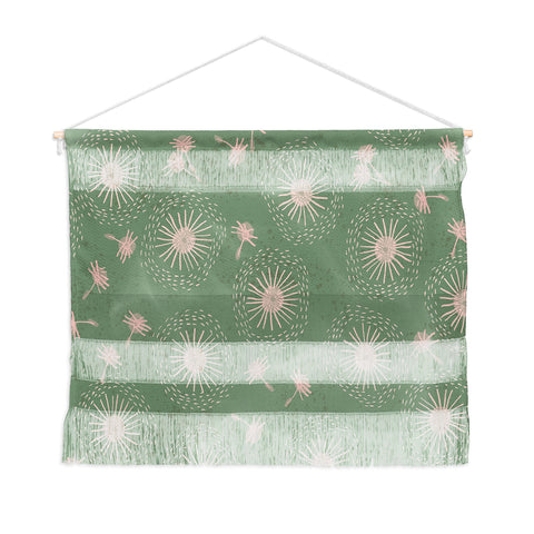 H Miller Ink Illustration Make A Wish Dandelion Pattern Wall Hanging Landscape