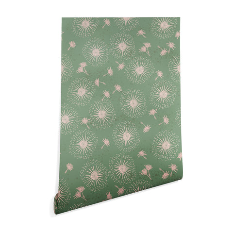 H Miller Ink Illustration Make A Wish Dandelion Pattern Wallpaper