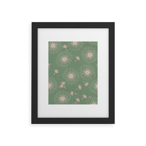 H Miller Ink Illustration Make A Wish Dandelion Pattern Framed Art Print