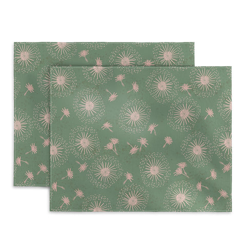 H Miller Ink Illustration Make A Wish Dandelion Pattern Placemat