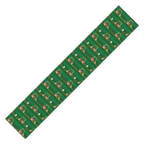 H Miller Ink Illustration Retro Golf Cart Rides Table Runner