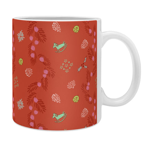 H Miller Ink Illustration Whimsical Tiny Toys Pine Coffee Mug