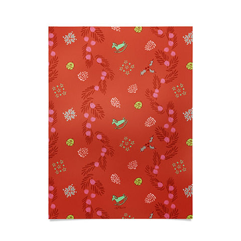 H Miller Ink Illustration Whimsical Tiny Toys Pine Poster