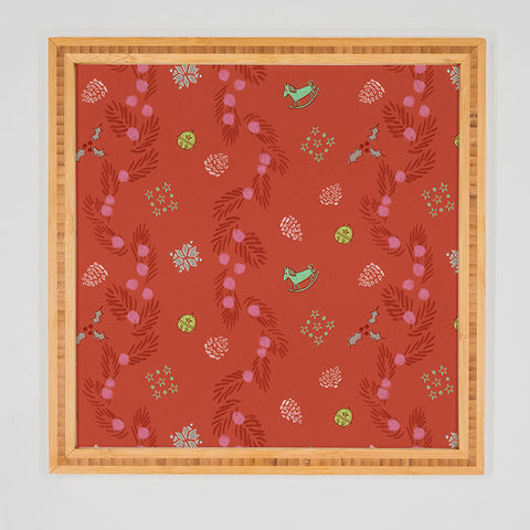 H Miller Ink Illustration Whimsical Tiny Toys Pine Framed Wall Art